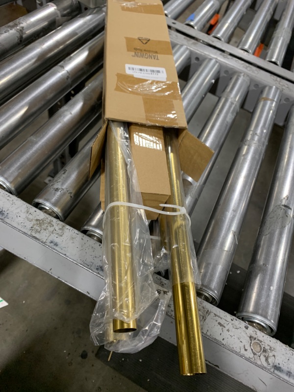 Photo 1 of TANGWIN Gold Curtain Rod,Wrap Around Curtain Rod,Curtain Rods for Windows 28 to 60 Inch,1 Inch Adjustable Blackout Curtain Rod,Curved Window Curtain Rod,Heavy Duty Bedroom Curtain Rods,Brushed Gold