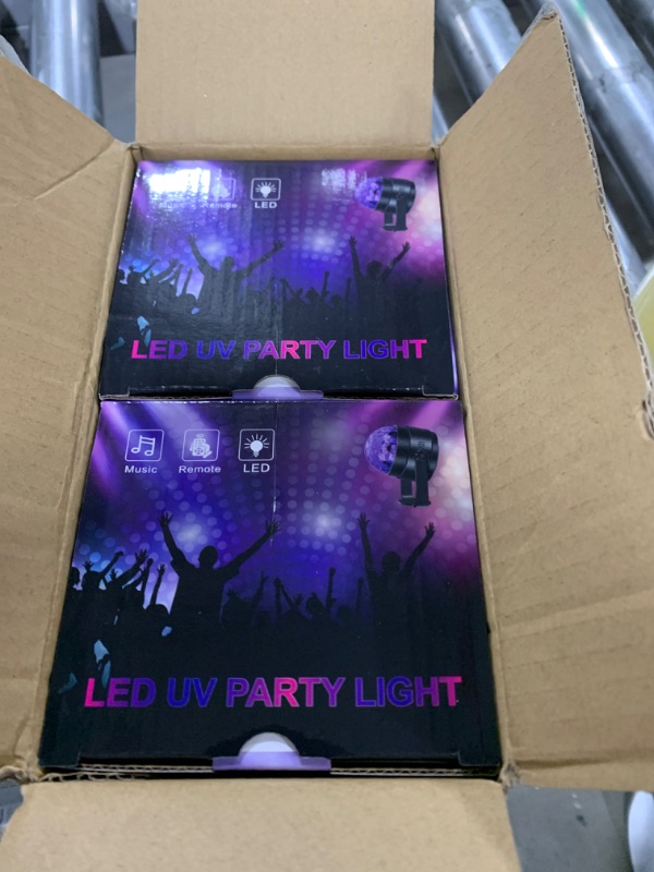 Photo 2 of [2 Pack] Litake UV Black Lights 6W LED Disco Ball Party Lights Strobe Light Disco Lights