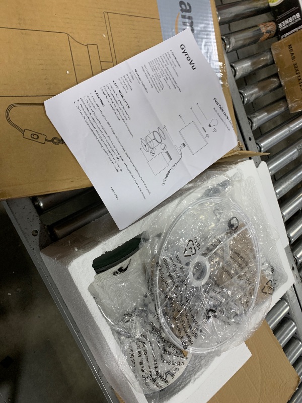 Photo 1 of GyroVu Fillable Table Lamp, Table Lamp with Clear Glass Fillable Modern Table Lamp with White Lampshade Beside Lamp for Living Room Bedrooms Office Bulbs Included(White)