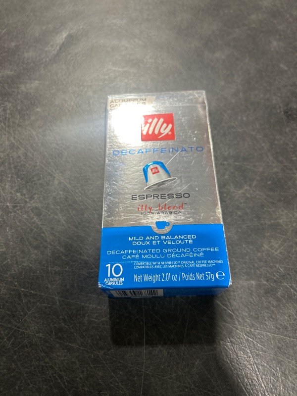 Photo 2 of Illy Espresso Compatible Capsules - Single-Serve Coffee Capsules & Pods - Classico Decaf Roast - Notes Of Caramel, Toasted Bread & Chocolate Pods - For Nespresso Coffee Machines – 10 Count -- EXP 2025 05 29