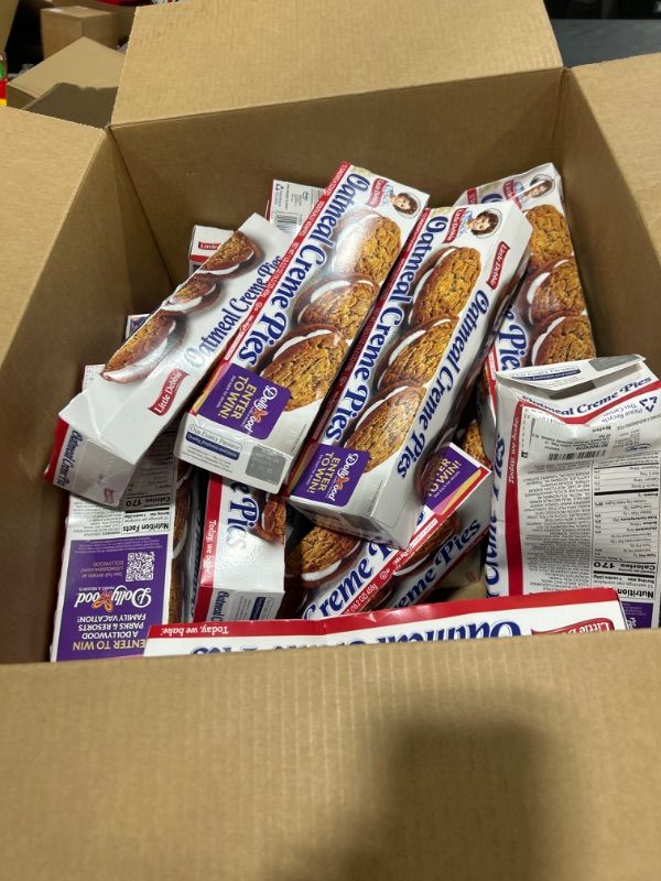 Photo 2 of Little Debbie Oatmeal Crème Pies,  Individually Wrapped Sandwich Cookies, 16.2 OZ Box Of 18 -- EXP NOV 10 2024