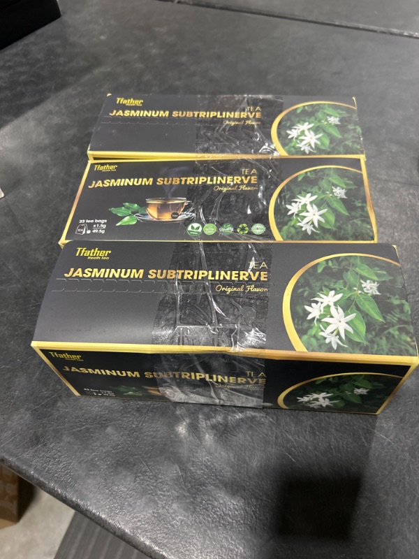 Photo 2 of TFATHER – 33 Jasminum Subtriplinerve Teabags - Strong Anti Inflammatory Tea, Cool Liver, Super Detox Cleanse & Reduce Cholesterol – Cool Light Bitter & Sweetness Later Flavor, Matcha Taste Style 3 Pack UNKNOWN EXP 