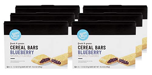 Photo 1 of Amazon Brand - Happy Belly Fruit & Grain Cereal Bars, Blueberry, 8 Count (Pack of 6) -- EXP DEC 06 2024
