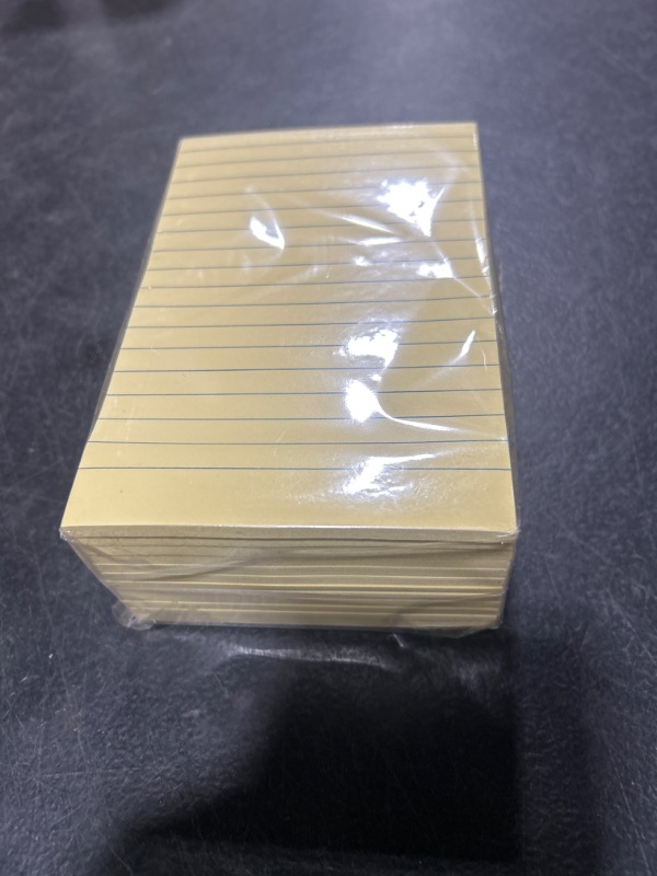 Photo 2 of YEECOK Lined Sticky Notes 4x6 in Canary Yellow, Clean Removal, Self-Stick Pads, Super Sticky Notes Easy to Post for Home, Office, School, 12 Pads/Pack, 45 Sheets/Pad