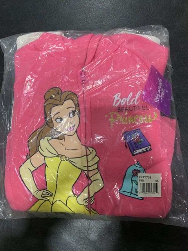 Photo 2 of Disney Princess Girls 2 Piece Zip Up Hoodie and Sweatshirt for Toddler and Little Kids 6X