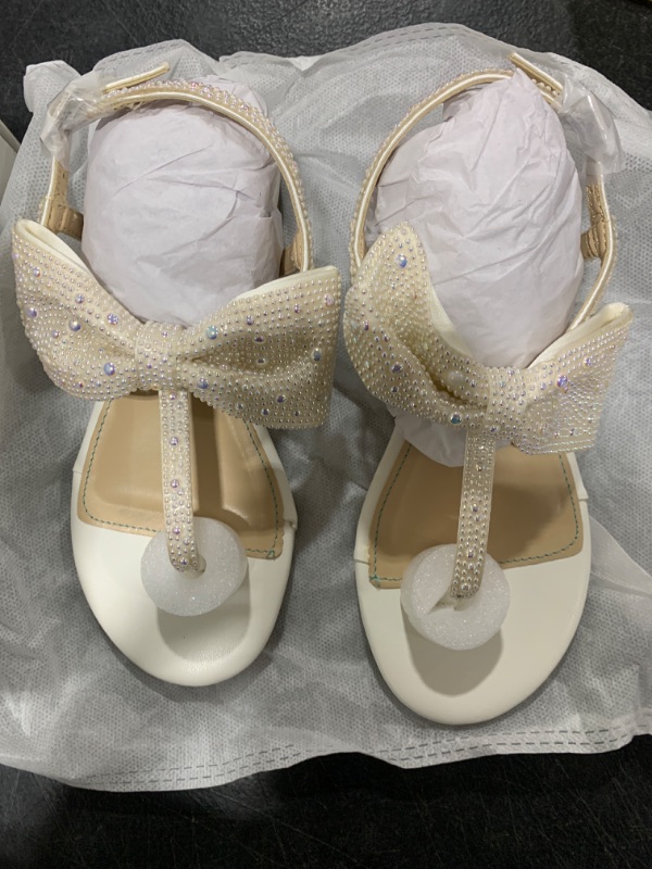 Photo 2 of Betsey Johnson Girls Sasha Sandal, Pearl, 13 Little Kid