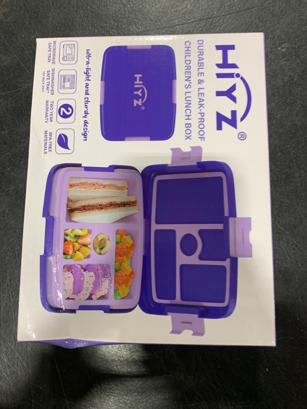 Photo 2 of HiYZ Bento Box for Kids, kids lunch box with 5-Compartment, Kids bento Lunch Box for ages 3-7, Leak-Proof, Durable, lunch box containers for Kid Back to School Meals