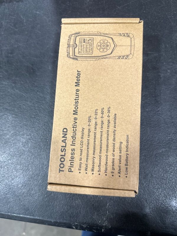 Photo 1 of Pinless Moisture Meter for Walls, Non-Destructive Moisture Detector for Wood, Soil, Masonry, Moisture Sensor for Firewood Lumber Concrete Building with Backlit Color LCD Display, Visual/Audible Alarm