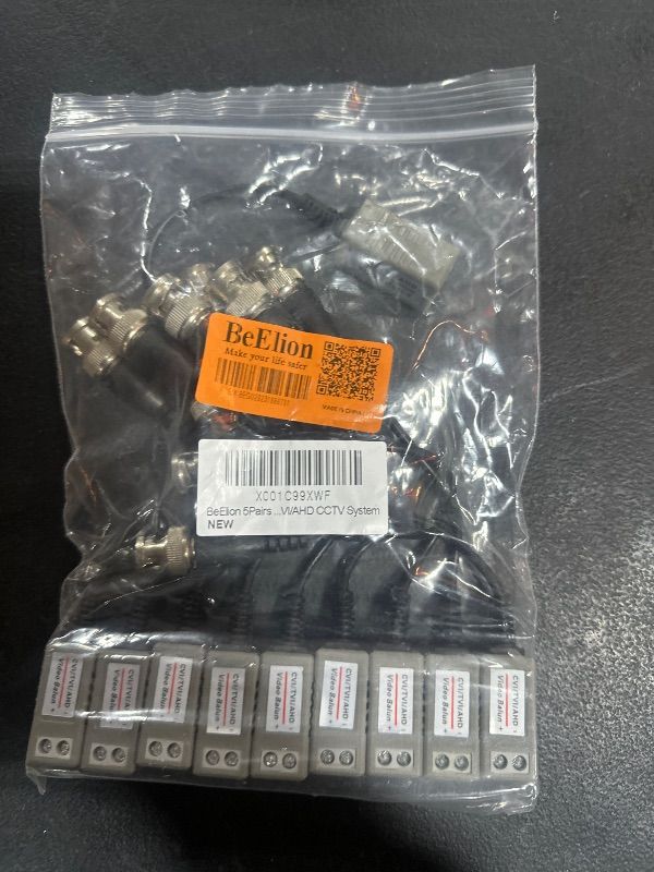 Photo 2 of BeElion(TM) 5Pairs 10PCS HD CCTV Via Twisted BNC Video Balun Transmitter Transceiver for CVI/TVI/AHD CCTV System