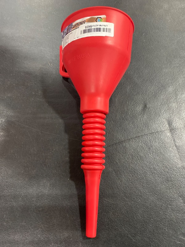 Photo 1 of TEC Products FlexAll Funnel - Long Flexible Funnel with Hose for Automotive Use - Nitrile Rubber Funnel with Handle for Oil Change and Transmission Fluid - Gas, Diesel, Oil Funnel for Cars