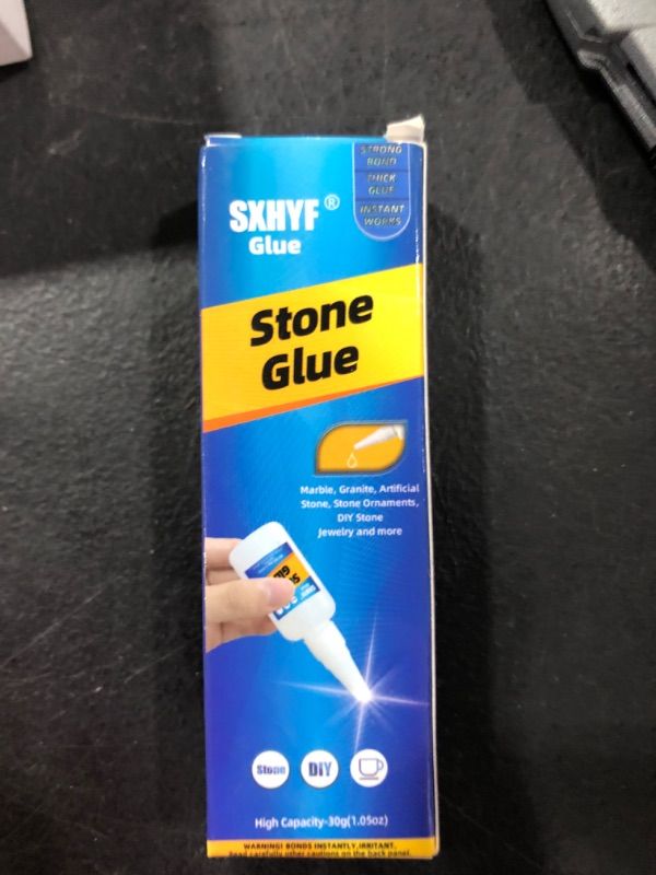 Photo 2 of Sxhyf Stone Glue - 30g Super Oily Glue Gel, Stones Adhesive, Stone to Stones Glue for Bonding Stone and Other Materials, for Restoration of Marble, Artificial Stone, DIY Craft, Clear and Waterproof