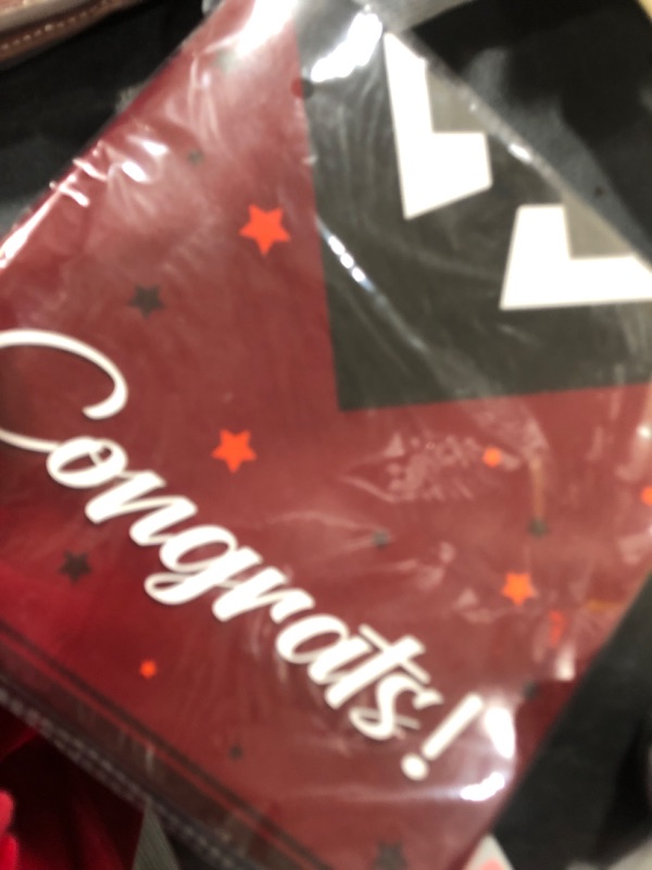 Photo 1 of Graduation Card Box, Graduation Card Box Graduation Decorations, Card Box for Graduation Party , Maroon Grad Card Box holder Class of for College High School Gift Card Box Decor Supplies