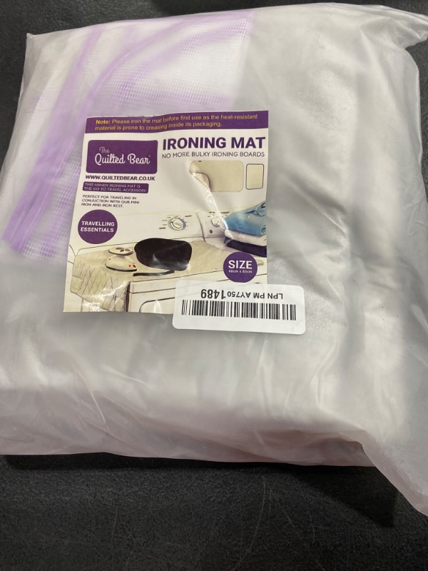 Photo 1 of The Quilted Bear Mini Iron, Iron Rest & Ironing Mat - Lightweight Mini Steam Iron with Hard Shell Travel Case, Heat Resistant Silicone Iron Rest & Travel Ironing Mat (Black)