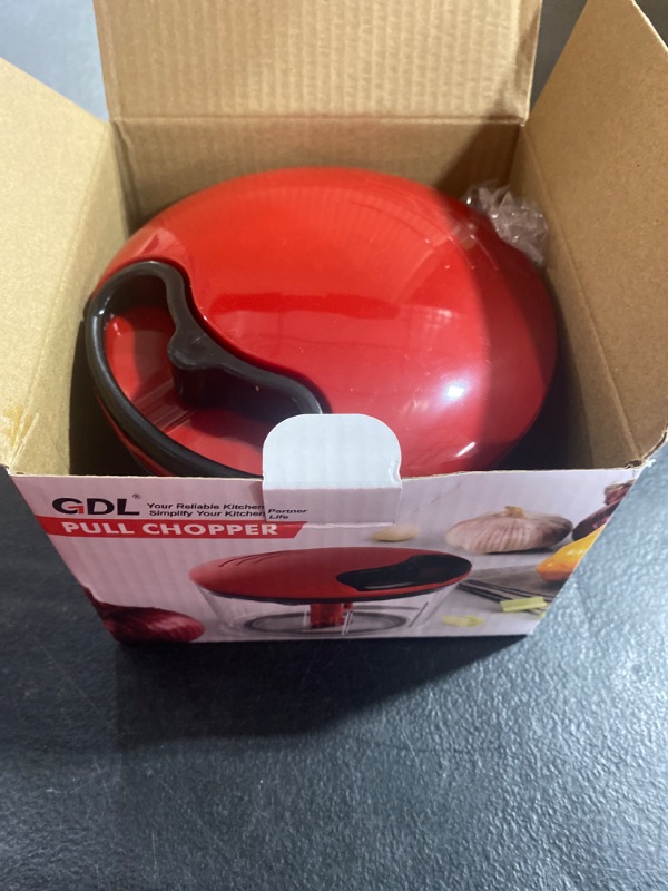 Photo 1 of GDL Manual Food Chopper, Hand Pull String Onion Chopper Cutter, Dishwasher Safe Vegetable Chopper Food Mincer, No BPA Food Grade Material, 2.5 Cups 0.6L