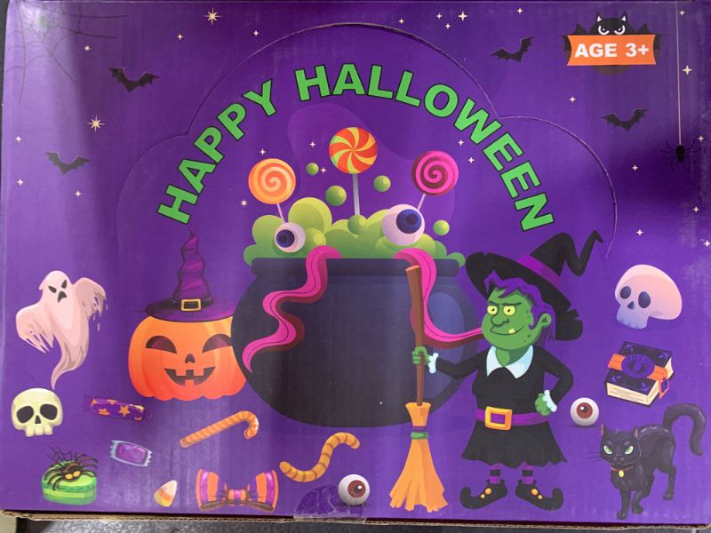 Photo 2 of 192 PCS Halloween Party Favors for Kids, 24 Pack Prefilled Small Plastic Witch Cauldron Halloween Toys in Bulk for Halloween Party School Classroom Prizes Trick or Treats Gifts