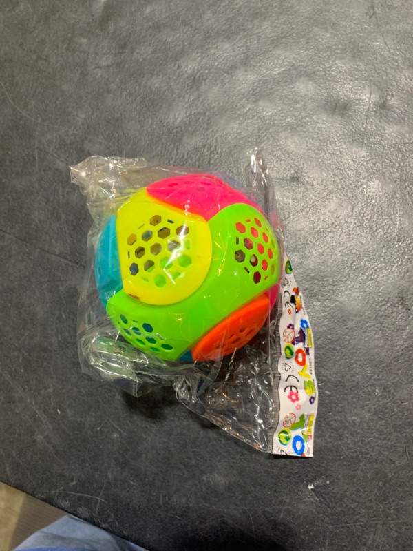 Photo 2 of LARDERGO Pet Toys for Dogs, Colorful Jumping Activation Ball with Light and Music, Bouncing Activation Ball for Dogs-4.7"