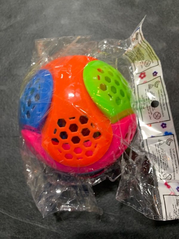 Photo 2 of LARDERGO Pet Toys for Dogs, Colorful Jumping Activation Ball with Light and Music, Bouncing Activation Ball for Dogs-4.7"