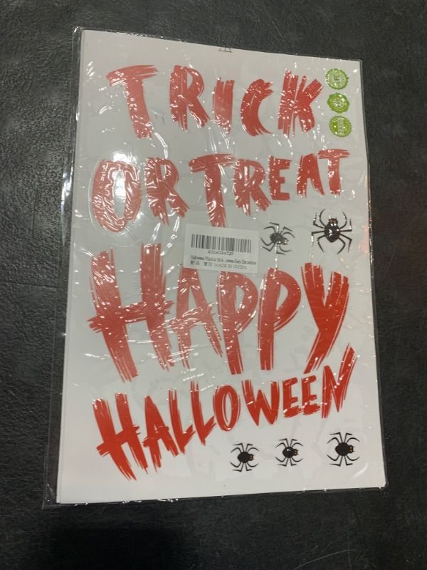 Photo 1 of Halloween Window Sticker 9 Sheet, Double Sided Spooky Monster Silhouette Window Decal for Halloween Party Decoration