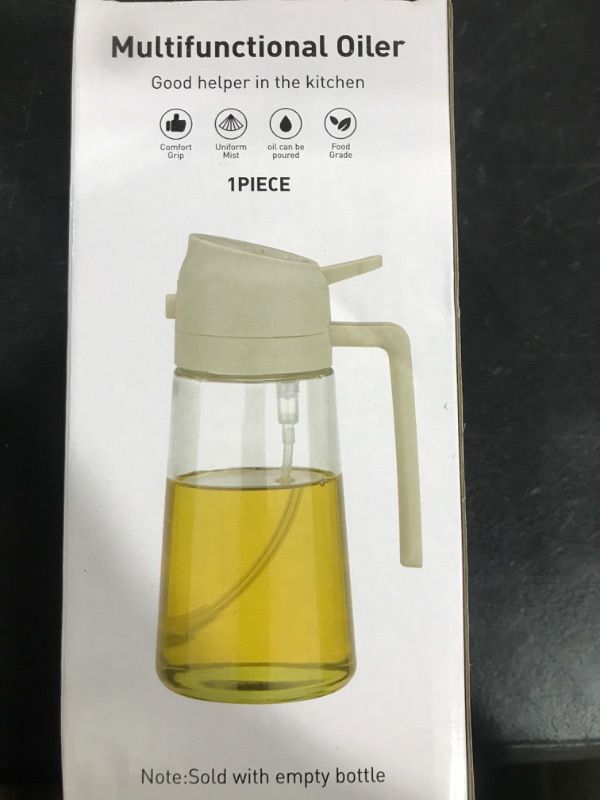 Photo 2 of JULEHUI Oil Dispenser Bottle for Kitchen - 16oz Olive Oil Sprayer for Cooking - Food Grade Refillable Glass Oil Spray