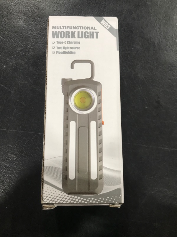 Photo 2 of Led Work Light Rechargeable,Magnetic WorkLight 2600mAh Battery,Portable Underhood WorkLight with COB 1200LM & 100LM Gooseneck,USB Workshop Light with Hooks for Car Repair,Gift for Him