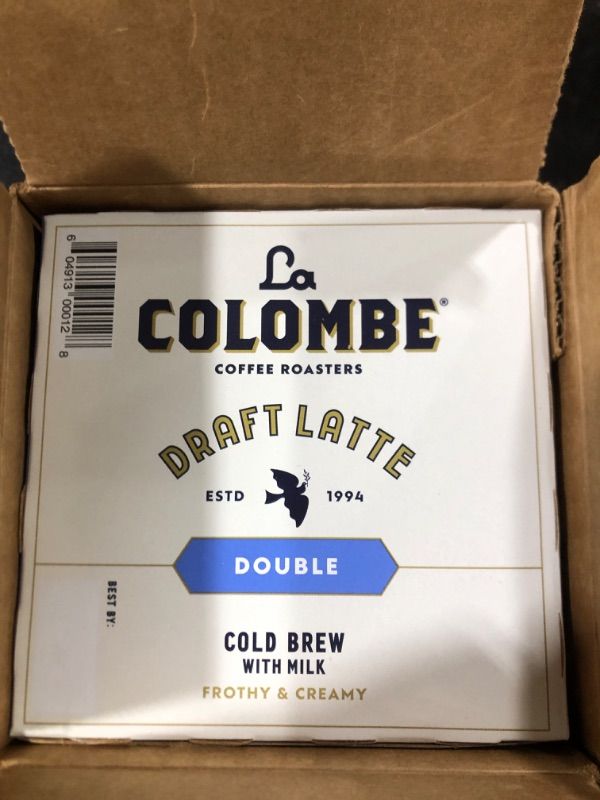 Photo 2 of La Colombe Double Shot Draft Latte - 9 Fluid Ounce, 4 Count - Cold-Pressed Espresso and Frothed Milk - Made With Real Ingredients - Grab And Go Coffee  BB 11/11/24