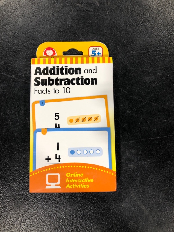 Photo 2 of Learning Line: Addition and Subtraction Facts to 10 Flashcards for Grades 1+, 56 Pack (EMC4168)