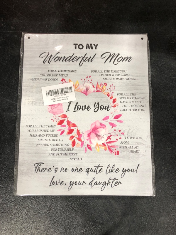 Photo 2 of Mom Decor, Mother's Day Gift for Mom, Decorative Hanging Wood Signs, Thanksgiving Christmas Birthday Gift for Mom, Thank You Gift for Mom, Beautiful Wall Decor Gift, To My Wonderful Mom Sign