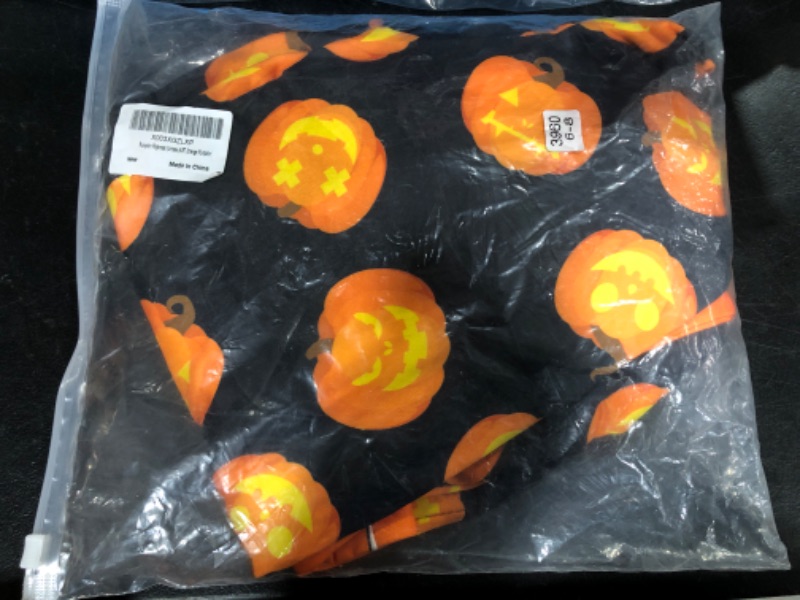 Photo 2 of VNVNE Matching Halloween Onesies Pajamas, Pumpkin Skeleton Holiday One Piece Adults Pjs Sleepwear Loungewear for Family/Couples/Women/Men(Youth,6-8T,Orange Pumpkin)