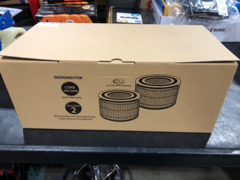 Photo 3 of HSIAMEN Air Filter Compatible with Levoit Core 300 & PuroAir 240 Air Purifier, 3-in-1 H13 True HEPA Core 300S P350 Core300-P Filters, Fit Part# Core 300-RF P350-RF, White 2-Pack