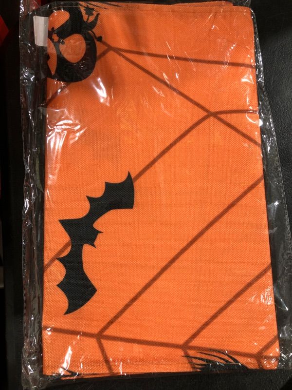 Photo 2 of FemGe Halloween Table Runner Horror Night Bat Spider Web Witch Fall Table Decor for Home Party Decor 72 Inches Long