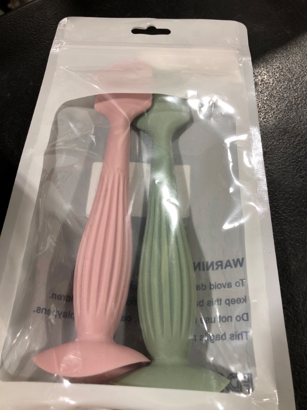 Photo 2 of Diaper Cream Applicator Set - Soft Silicone Baby Butt Brush with Suction Base, Baby Butt Spatula, Full Size - Newborn Baby Essentials (2Packs-Blush/Sage)