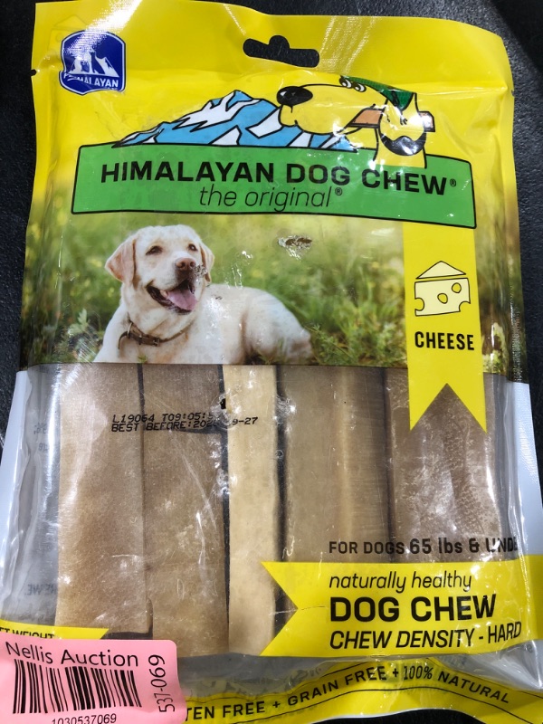 Photo 2 of Himalayan Dog Chew Premium Yak Cheese Himalayan Dog Chews, Cheese, 5 XL/Large Treats, 3.3 oz, Dog Treats Large Breed, All Natural, Long Lasting Dog Chews for Aggressive Chewers, Dogs Under 65 lbs // BB 09/27/2026