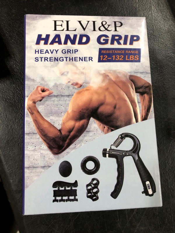 Photo 2 of Elvi&P Hand Grip Strengthener Kit (5 Pcs) – PP & TPR Grip Strength Trainer – Forearm Strengthener Perfect for Athletes, Players, Artists, Fitness Enthusiast, Writers & More