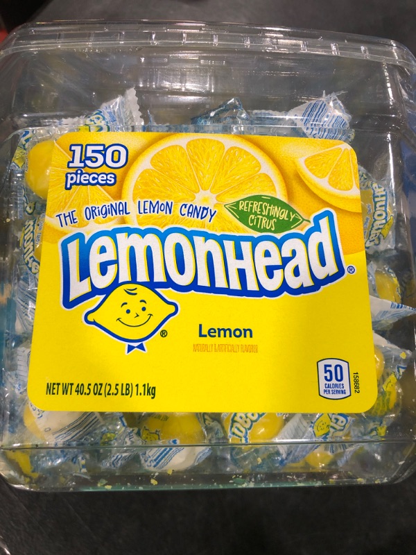 Photo 2 of Lemonhead Hard Lemon Candy, Individually Wrapped Candy (150 Count) // BB 08/2026