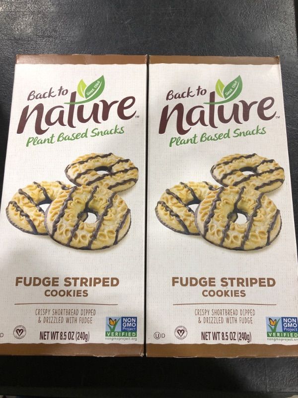 Photo 3 of Back to Nature Fudge Striped Shortbread Cookies - Vegan, Non-GMO, Made with Wheat Flour, Delicious & Quality Snacks, 8.5 Ounce