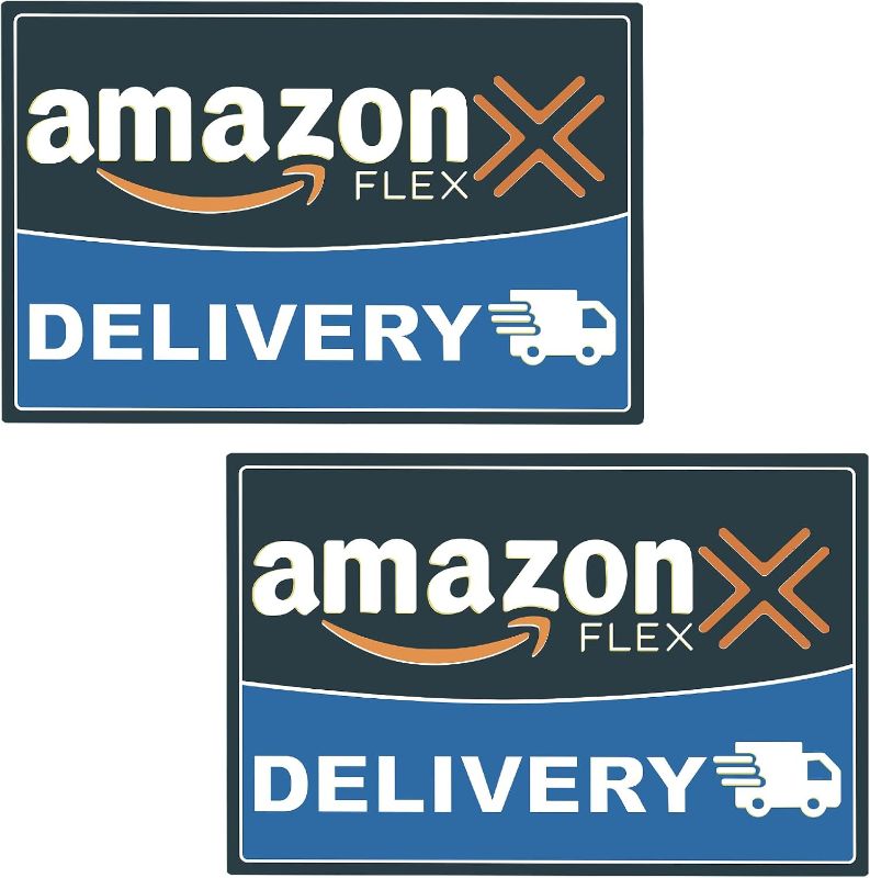 Photo 1 of (2pcs) Flex Driver Car Magnet - Upgraded Stronger Magnetic Car Signs with Flex Delivery Driver Logo Waterproof Reusable Visible Flex Driver Gear Automotive Magnets Sign for Vehicles 05 (Black&Blue)
