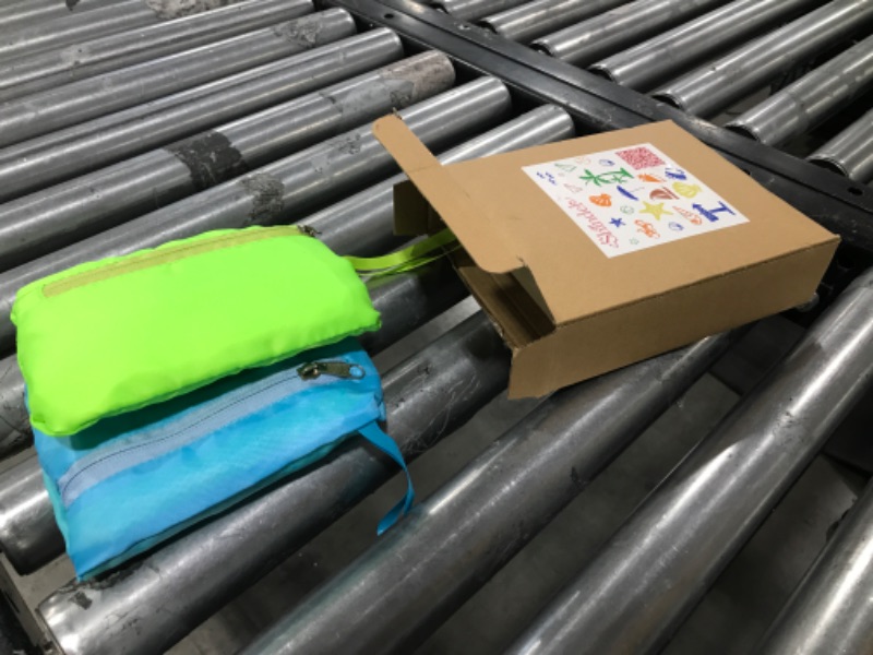 Photo 1 of Shindel 2PCS Large Mesh Beach Bags, Drawstring Beach Backpack Big Seashell Bag Swim Pool Toys Storage Bags Double Adjustable Straps for Boys Girls