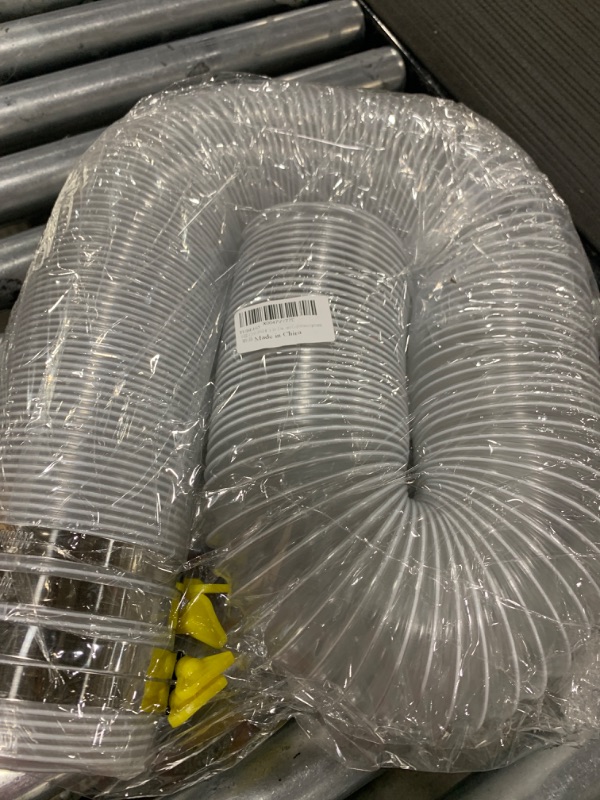 Photo 1 of PEISONGFEI 4" x 10' Dust Collection Hose Heavy Duty PVC Dust Debris Fume Collection Hose with 4 Hose Clamps, for Dust Collection Systems