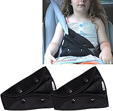 Photo 1 of  2 PCS Premium Seat Belt Adjuster for Kids & Adults, Premium Material for Child Safety & Comfort. Seat Belt Clips for Safety Cover Positioner, Shoulder Neck Strap Adjuster, Car seat Belt Adjuster (Black) 