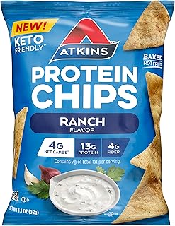 Photo 1 of Atkins Ranch Protein Chips, 4g Net Carbs, 13g Protein, Gluten Free, Low Glycemic, Keto Friendly, 12 Count EXP-12/03/2024
