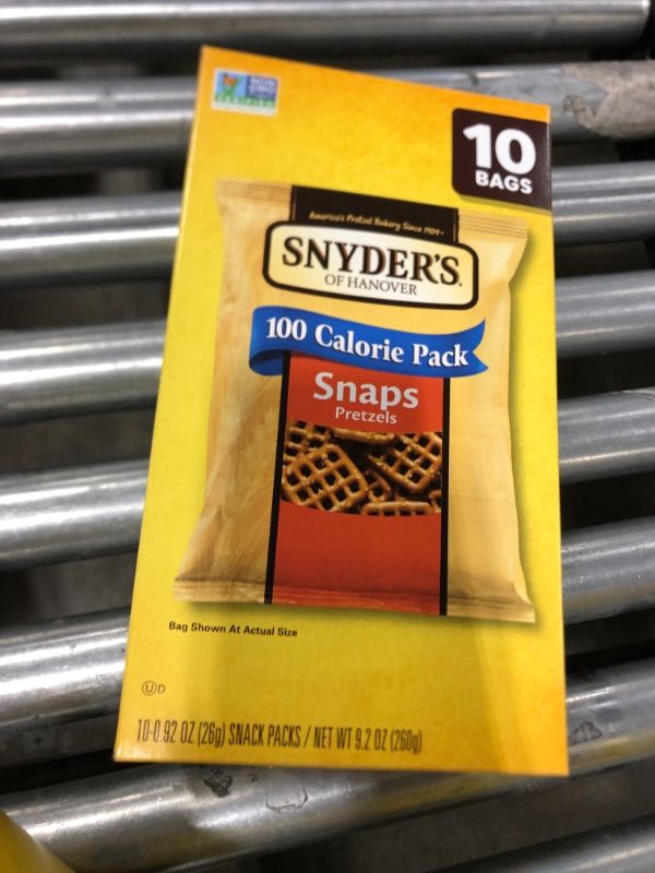 Photo 2 of      Snyder's of Hanover Pretzels, Snaps 100 Calorie Packs, 10 Ct Multipack EXP-11/02/2024       