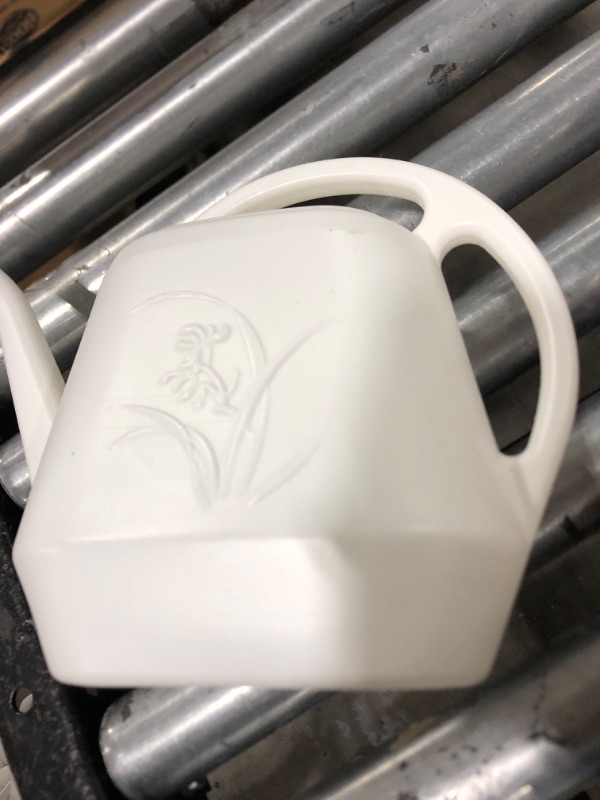 Photo 2 of VKPLITE Plastic Watering Can - 1/2 Gallon - White Color