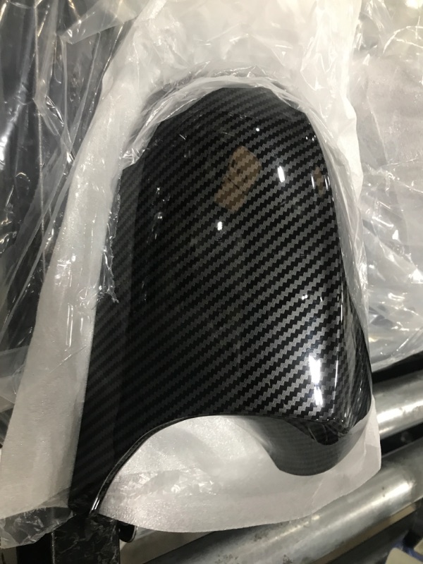 Photo 2 of AtticZone Side Mirror Caps Covers Compatible with BMW E90 E91 2008-2011, E92 E93 E81 E82 E87 E88 LCI Door Rear View Mirror Cap Replacement for 328i 335i, Horn-style, Carbon Fiber Pattern