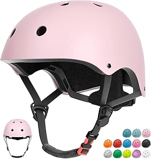 Photo 1 of Glaf Toddler Helmet Kids Bike Helmets for 2-8 Years Old Baby Girls Boys Multi-Sport Helmet Adjustable Skateboard Bicycle Helmet Lightweight 2 Sizes for Toddler to Youth (Baby Pink, Small)