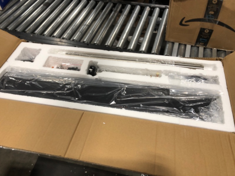 Photo 1 of Frstem 66" Large Modern Ceiling Fan with LED Light & Remote, 8 Blades/6-speed/Timer/3 CCT/DC Motor Ceiling Fan Light Fixture, for Bedroom Living Room Kitchen Garage Patio, Brushed Nickel & Black