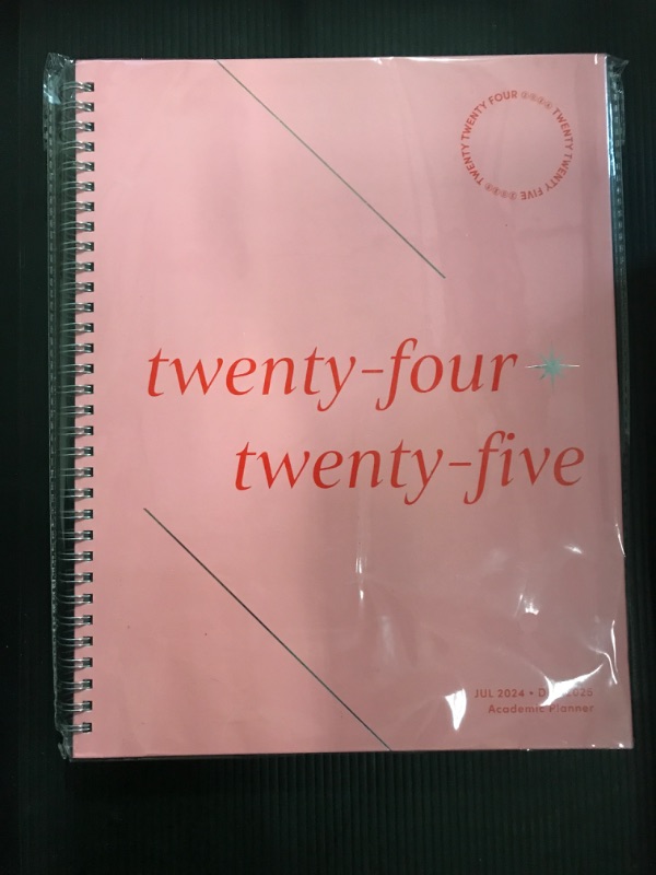 Photo 2 of Riley's Planner 2024-2025 Academic Year, 18-Month Serif Weekly Planner - Classic Weekly & Monthly Agenda Planner, Durable Cover, Notes Pages, Twin-Wire Binding (8.5 x 11 inch, Pink)