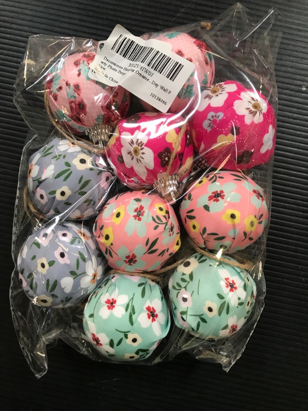 Photo 1 of 10Pcs Hanging Ornament Spring Summer Hanging Ornaments Mini Christmas Birthday Flower Ornaments Spring Summer Theme Cute Balls Foam Ball Pendants Poms Balls Mother's Day Wall Party Photo Props