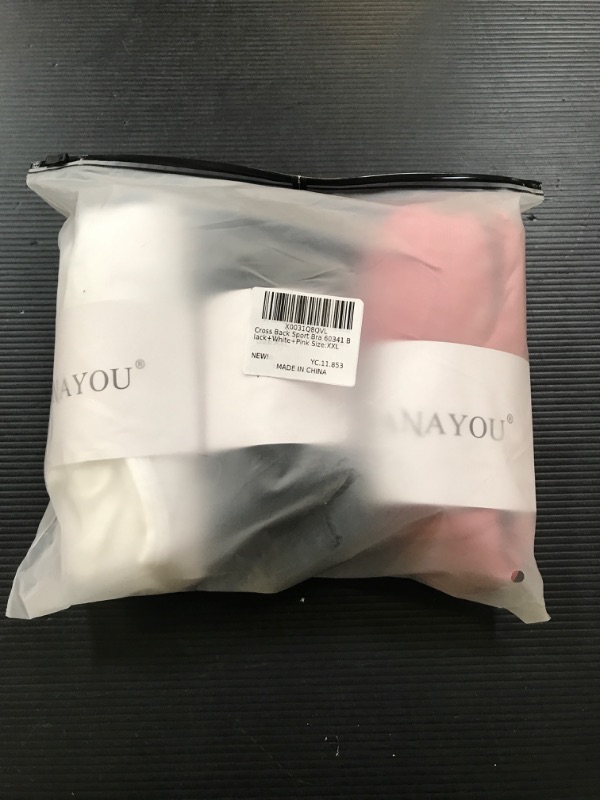 WANAYOU 3 Pack Strappy Sports Bra for Women Sexy Crisscross Back Yoga