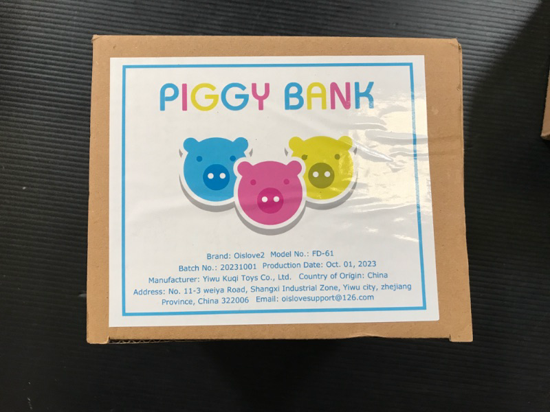 Photo 1 of Oislove2 Piggy Bank, My First Money Bank, Unbreakable Plastic Coin Bank for Girls and Boys, Medium Size Piggy Banks, Practical Gifts for Birthday, Easter, Baby Shower (green)