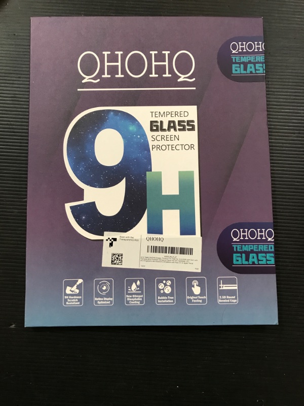 Photo 2 of [2+2 Pack] QHOHQ Tempered Glass Screen Protector for iPad Pro 12.9 2020 4th ? 2021 5th with Camera Lens Protector